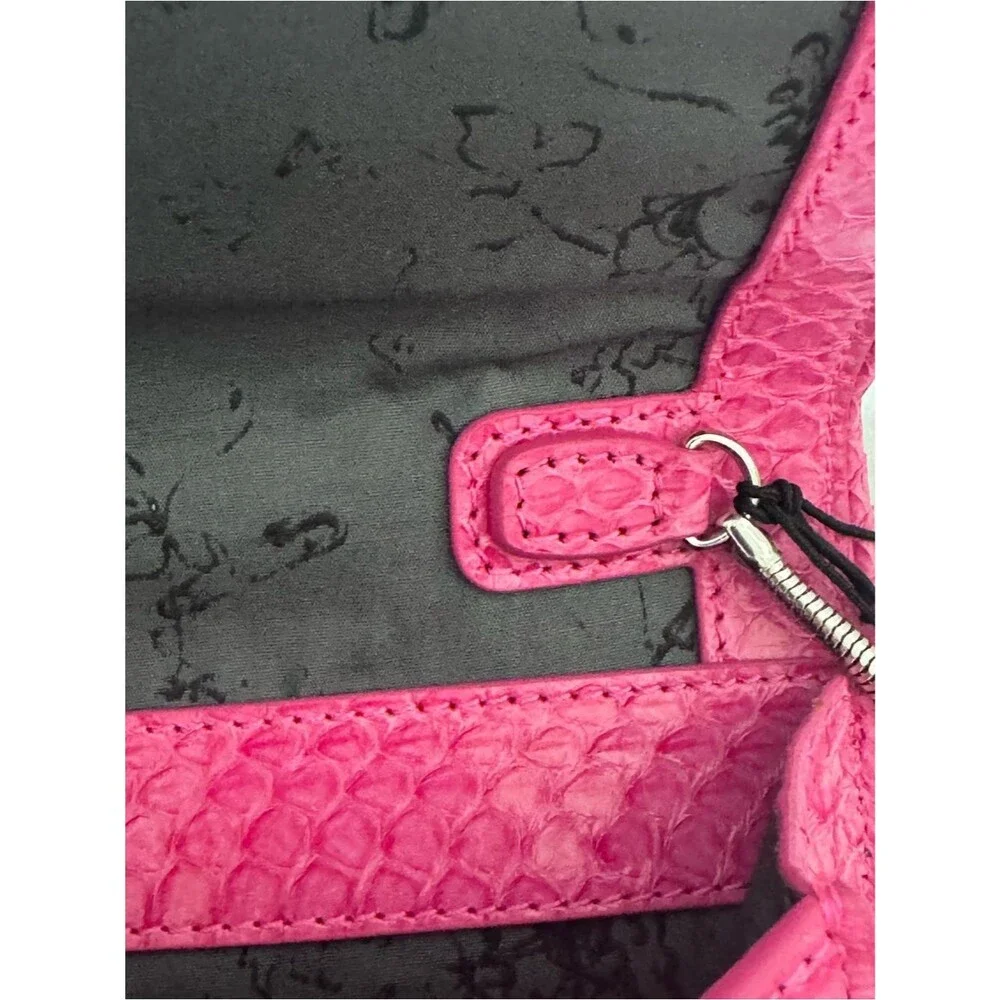 MONIKA CHIANG NWT Colorblock Embossed Leather Clutch  Bag Pink Orange Purse Y2K